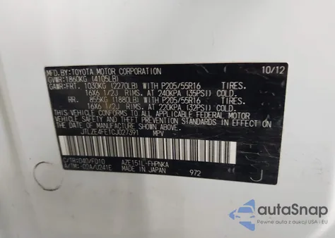 2012 Scion Xb from USA, damaged, VIN JTLZE4FE1CJ027391